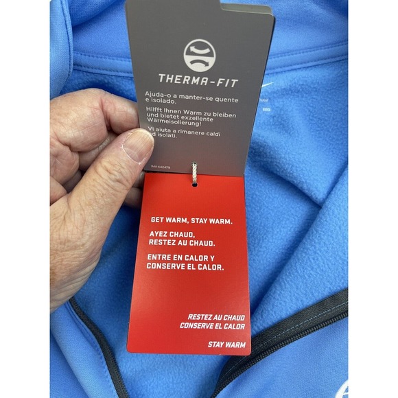NIKE GOLF Fit 1/4 Zip Pullover Fleece Tour Performance Blue Mens 2XL NWT - Picture 6 of 13